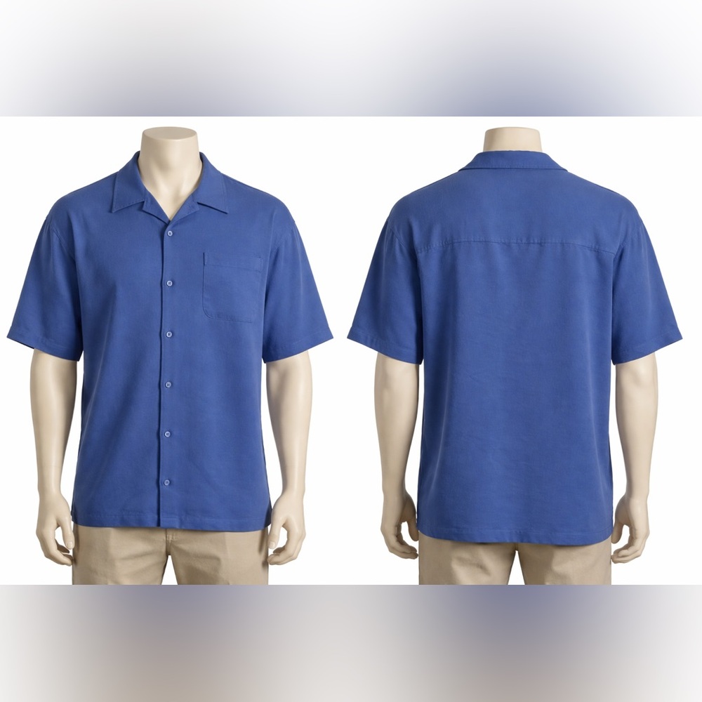 Vintage 2000’s Eighty Eight Mens X-Large Blue Short Sleeve Casual Untucked Shirt